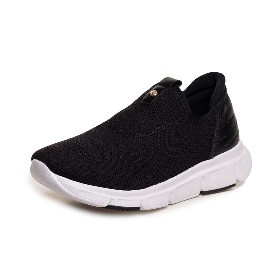 Comfortflex Tenis Casual 90302-8 PretoPreto Lycra ParisVerniz Flam PlusNapa Bl -8-